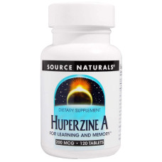 Вітаміни для мозку, Huperzine A, Source Naturals, 200 мкг, 120 таблеток
