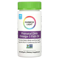 Рыбий жир для беременных, Prenatal DHA, Rainbow Light, 60 капсул
