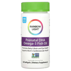 Рыбий жир для беременных, Prenatal DHA, Rainbow Light, 60 капсул