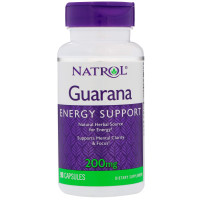 Вітаміни для мозку (Гуарана), Guarana, Natrol, 200 мг, 90 капсул