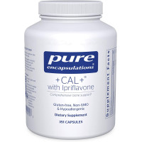 Вітаміни при остеопорозі +CAL+ Ipriflavone, Pure Encapsulations, мінеральна, вітамінна та трав'яна добавка для підвищення сили скелета, 351 капсула