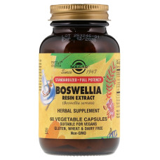 Босвелія (Boswellia Resin), Solgar, екстракт, 60 вегетаріанських капсул