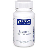 Селен (селенометионин), Selenium (selenomethionine), Pure Encapsulations, для поддержки иммунной системы, предстательной железы, коллагена и щитовидной железы, 200 мкг, 60 капсул