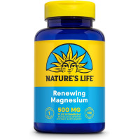 Магній і вітамін В-6, Magnesium, Nature's Life, 500 мг, 100 вегетаріанських капсул