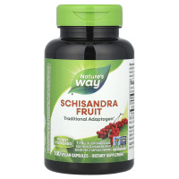 Лимонник китайский, Schizandra, Nature's Way, плоды, 100 веганских капсул (0,58 г на капсулу)