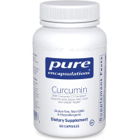 Куркумин, Curcumin, Pure Encapsulations, для поддержки здоровья суставов, тканей, печени, толстой кишки, мозга и клеток, 60 капсул