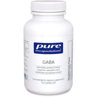 ГАМК, GABA, Pure Encapsulations, підтримка релаксації та зменшення випадкового стресу, 120 капсул