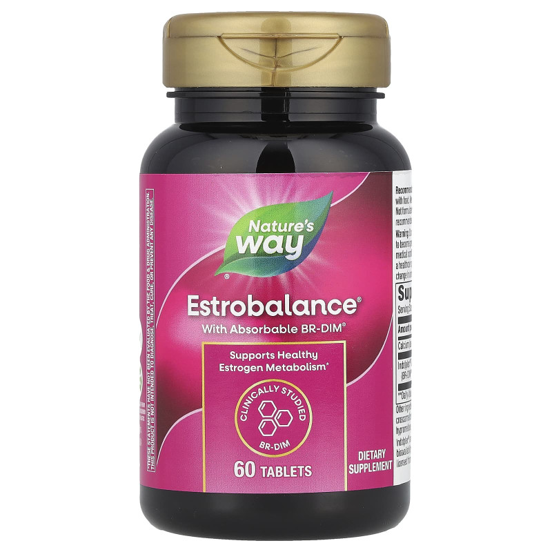 Поддержка гормонального баланса с абсорбируемым BR-DIM, Estrobalance® with Absorbable BR-DIM®, Nature's Way, для женщин, 60 таблеток