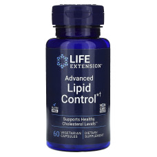 Рівень ліпідів: удосконалена формула, Advanced Lipid Control, Life Extension, 60 вегетаріанських капсул (500 мг у капсулі)