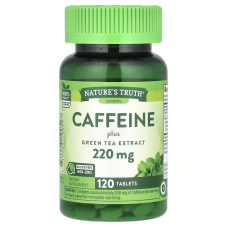 Кофеїн плюс екстракт зеленого чаю, Caffeine Plus Green Tea Extract, Nature's Truth, 220 мг, 120 таблеток