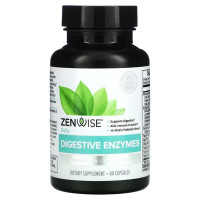 Пищеварительные ферменты, пробиотики и пребиотики, Daily Digestive Enzymes with Prebiotics + Probiotics, Zenwise Health, ежедневные, 60 вегетарианских капсул