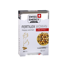 Підтримка фертильності для жінок, Fertilex Woman, Swiss Energy, комплекс продовженої дії, 30 веганських капсул