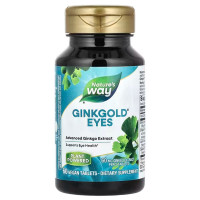 Каротиноїди комплекс, Ginkgold Eyes, Nature's Way, 60 мг, 60 веганських таблеток (30 мг на таблетку)