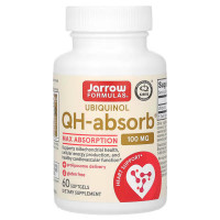 Коэнзим (убихинол), Ubiquinol QH-Absorb, Jarrow Formulas, 100 мг, 60 капсул