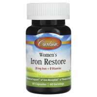 Залізо для жінок, Women's Iron Restore, Carlson, 60 капсул