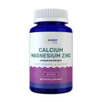 Кальцій, магній, цинк, Calcium, Magnesium, Zinc, Sunny Caps, 100 капсул