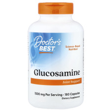 Глюкозамин, Glucosamine, Doctor's Best, 750 мг, 180 капсул