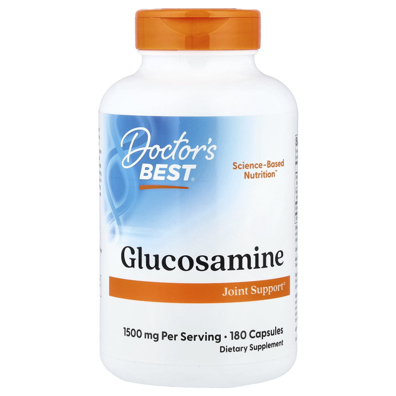 Глюкозамин, Glucosamine, Doctor's Best, 750 мг, 180 капсул