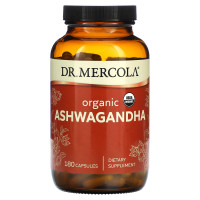Ашваганда, Ashwagandha, Dr. Mercola, органічна, 180 капсул