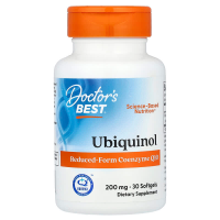 Убихинол, Ubiquinol, Doctor's Best, 200 мг, 30 гелевых капсул
