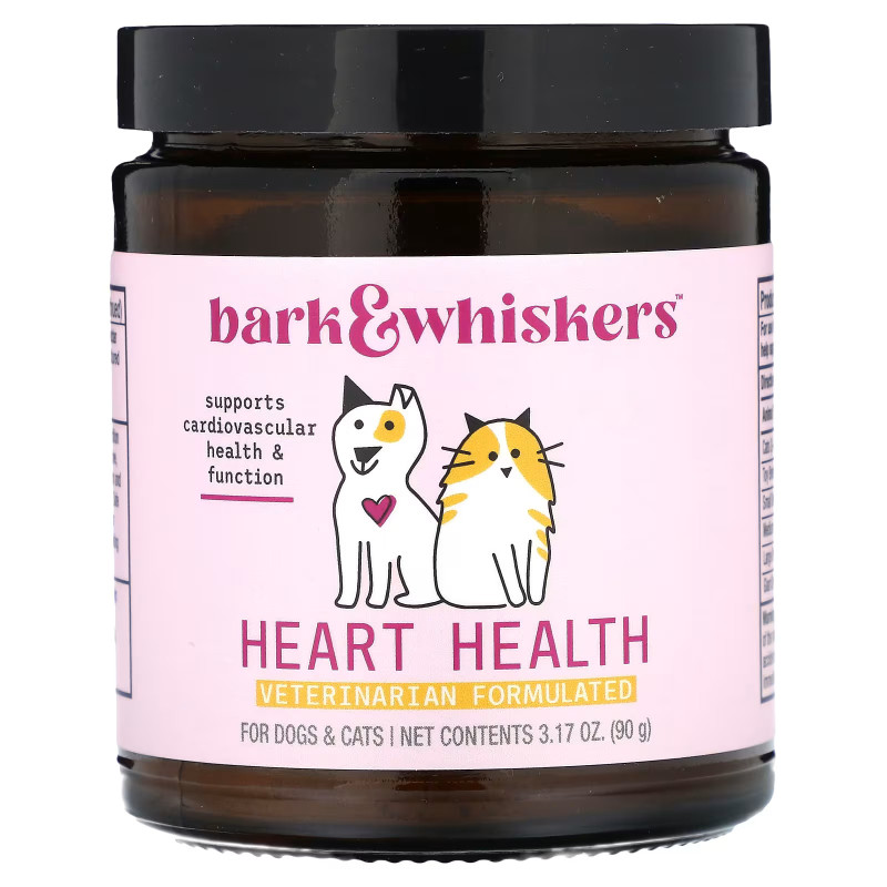 Поддержка здоровья сердца котов и собак, Bark and Whiskers, Heart Health, Dr. Mercola, 90 г
