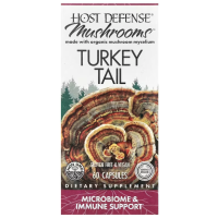 Траметес разноцветный, Turkey Tail, Fungi Perfecti, Host Defense, 60 капсул