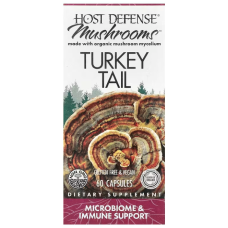 Траметес разноцветный, Turkey Tail, Fungi Perfecti, Host Defense, 60 капсул