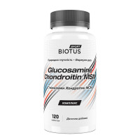 Глюкозамин, Хондроитин, МСМ, Glucosamine, Chondroitin, MSM, Biotus, 120 таблеток
