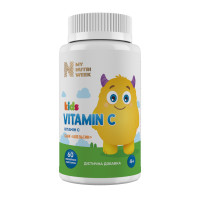 Витамин С для детей, Kids Vitamin C, My Nutri Week, вкус апельсина, 60 желейных пастилок