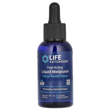 Мелатонин с цитрусово-ванильным вкусом, Liquid Melatonin, Life Extension, быстродействующий, жидкий, 59 мл
