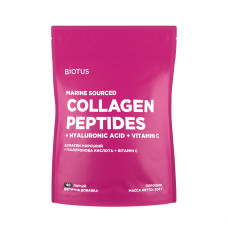Коллаген морской + гиалуроновая кислота + витамин C, Marine Sourced Collagen Peptides + Hyaluronic Acid + Vitamin C, Biotus, 206 г