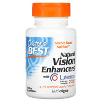 Витамины для глаз, лютемакс, Natural Vision Enhancers with Lutemax 2020, Doctor's Best, 60 капсул