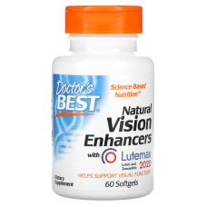 Вітаміни для очей, лютемакс, Natural Vision Enhancers with Lutemax 2020, Doctor's Best, 60 капсул