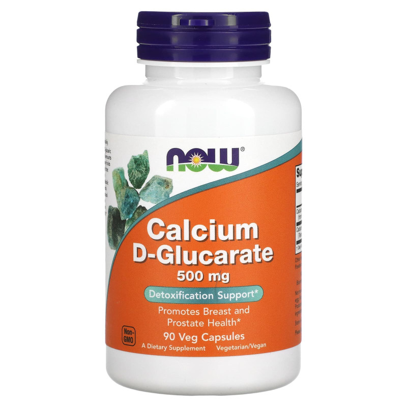 Кальций D-глюкарат, Calcium D-Glucarate, Now Foods, 500 мг, 90 вегетарианских капсул