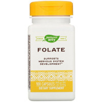 Фолієва кислота, Folate, Nature's Way, 800 мкг, 100 капсул