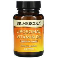Витамин D липосомальный, Liposomal Vitamin D, Dr. Mercola, 1000 МЕ, 30 капсул