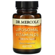 Витамин D липосомальный, Liposomal Vitamin D, Dr. Mercola, 1000 МЕ, 30 капсул