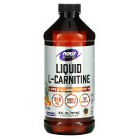 L-карнитин, L-Carnitine, Now Foods, Sports, жидкий, тропический пунш, 1000 мг, 473 мл