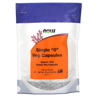 Пустые капсулы "0", Single "0" Veg Capsules, Now Foods, 300 пустых вегетарианских капсул (29 г)