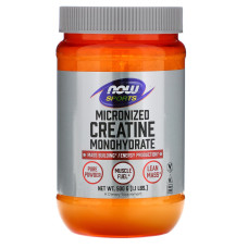 Креатин моногидрат, Micronized Creatine Monohydrate, Now Foods, Sports, микронизированный, 500 г