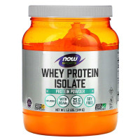 Ізолят сироваткового протеїну, Whey Protein Isolate, Now Foods, Sports, без смаку, 544 г
