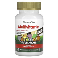 Мультивітаміни та мінерали для дітей, Multi-Vitamin & Mineral Supplement, Nature's Plus, вишневий смак, 60 таблеток у формі тварин