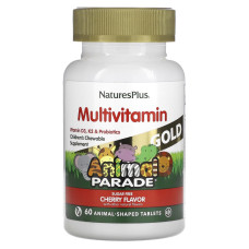 Мультивітаміни та мінерали для дітей, Multi-Vitamin & Mineral Supplement, Nature's Plus, вишневий смак, 60 таблеток у формі тварин