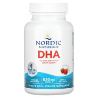 Риб'ячий жир екстра (полуниця), DHA, Nordic Naturals, 415 мг, 90 капсул