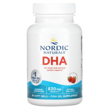 Риб'ячий жир екстра (полуниця), DHA, Nordic Naturals, 415 мг, 90 капсул