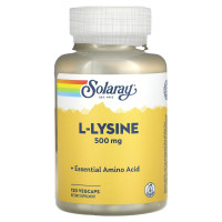 L-лизин, L-Lysine, Solaray, 500 мг, 120 вегетарианских капсул
