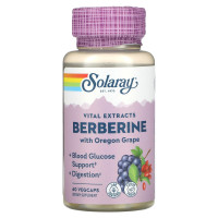 Берберін, Berberine, Solaray, екстракт кореня, 60 рослинних капсул