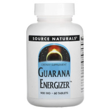 Гуарана, Guarana Energizer, Source Naturals, 900 мг, 60 таб.