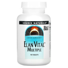 Мультивитамины, Elan Vital Multiple, Source Naturals, 90 таблеток