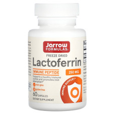 Лактоферрин, Lactoferrin, Jarrow Formulas, лиофилизированный, 250 мг, 60 капсул.